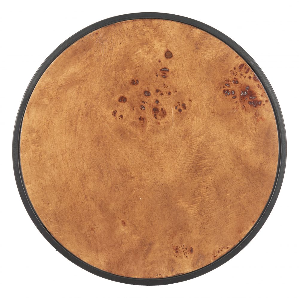 Nodo Wood Top Round Side Table