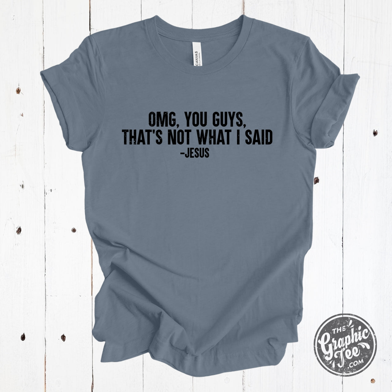 OMG You Guys Steel Blue Short Sleeve Unisex Tee