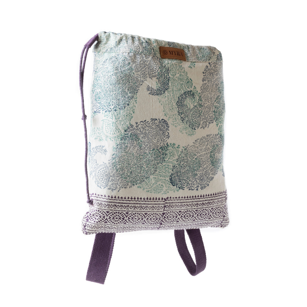 Pastel Petals Canvas Backpack in Lavender Bloom