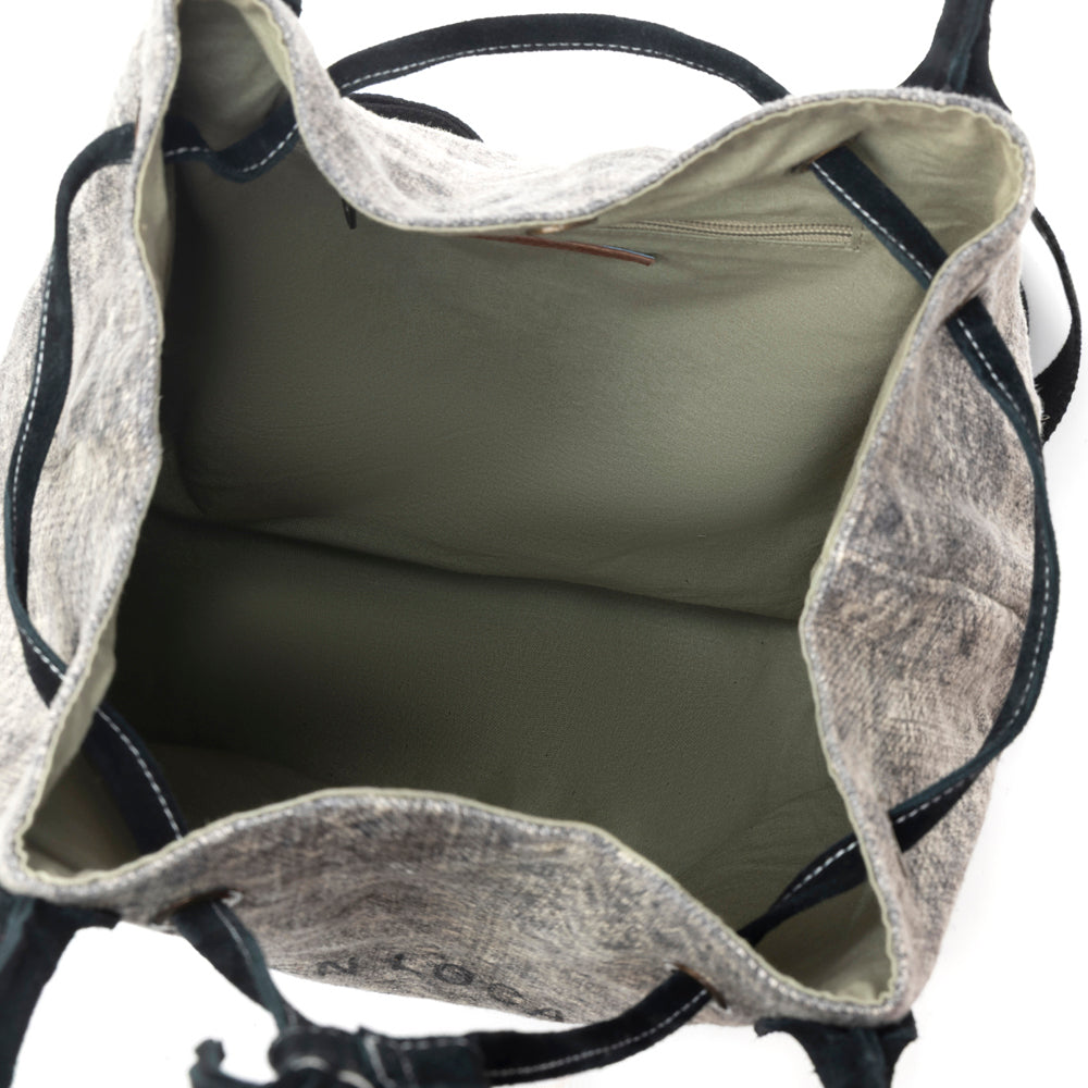 Myra Sel de Mer Bucket Backpack in Aged Grey