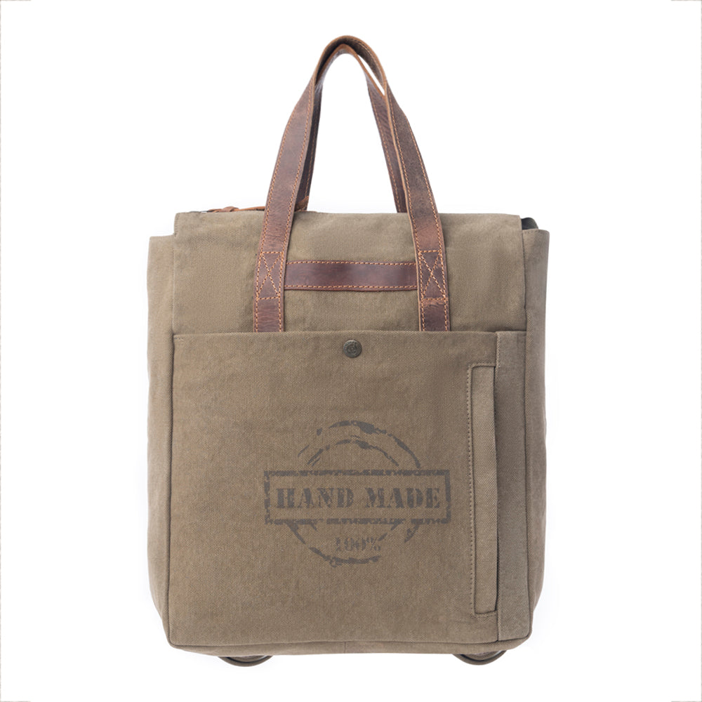 Yesteryear Canvas & Leather Backpack Bag