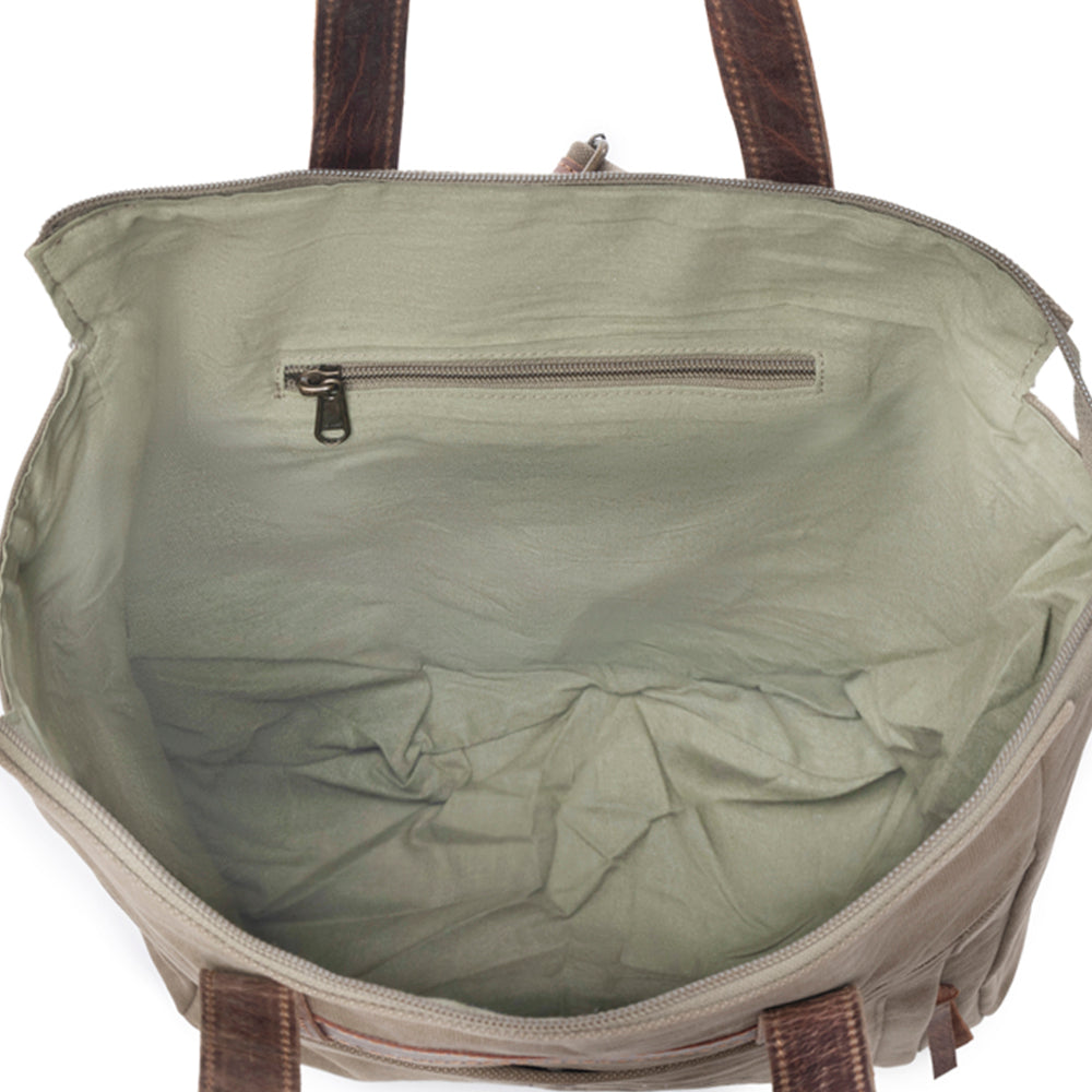 Yesteryear Canvas & Leather Backpack Bag