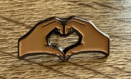 Heart Hands Pin / Brooch