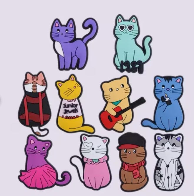 T.S. Eras Cats Croc Charms