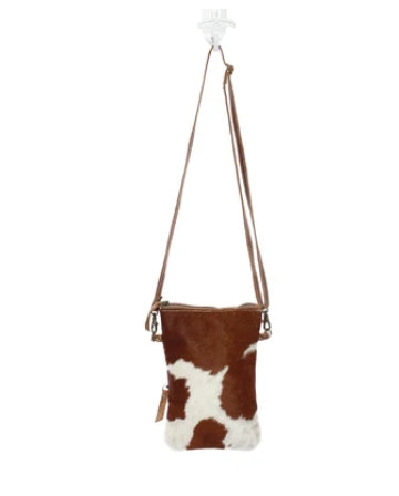 White and Brown Crossbody Myra Bag