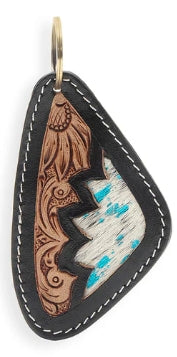 Darlene Peak Hand-tooled Leather Key Fob Myra Bag