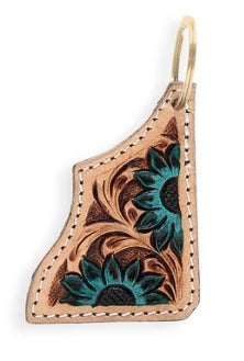 Darcie Pathway Hand Tooled Leather Key Fob Myra Bag