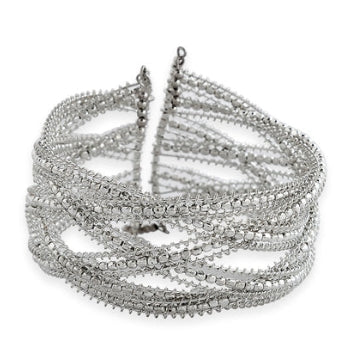 Silver Strands Cuff Bracelet Myra Bag