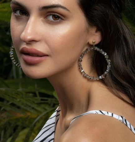 Pebble Hoop Earrings Myra Bag