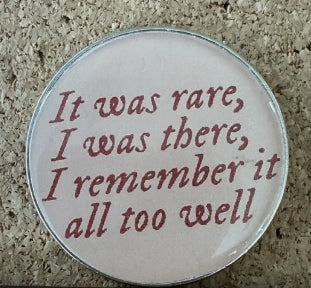 TS Lyrics Pin / Brooch