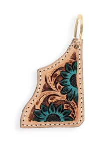 Darcie Pathway Hand-tooled Leather Key Fob Myra Bag