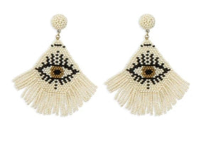 Eye in the Sky Woven Fringe Earrings Myra Bag