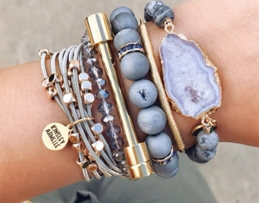 Kinsley Armelle Slate Bracelet Geode Collection