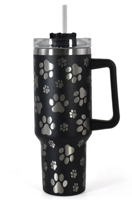 40 oz Paw Print Tumbler