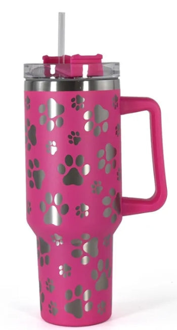 40 oz Paw Print Tumbler