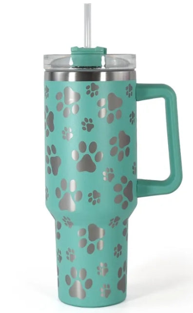 40 oz Paw Print Tumbler