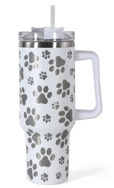 40 oz Paw Print Tumbler