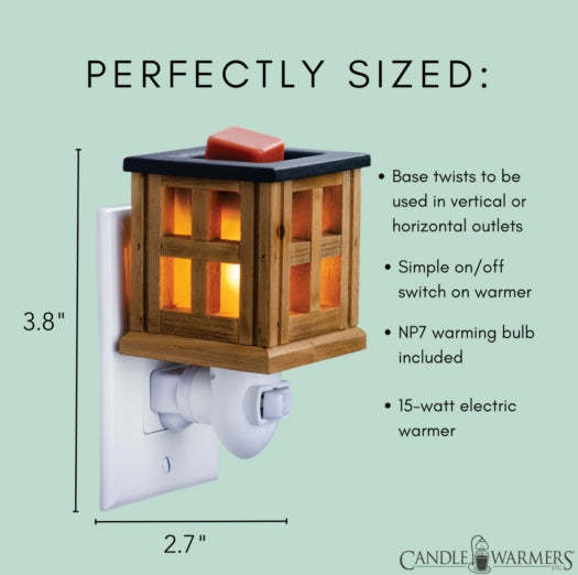 Pluggable Fragrance Warmers - Wood Lantern