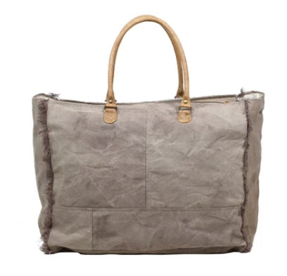 Hide & Floral Print Weekender Myra Bag