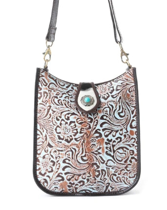 Delilah Creek Embossed Leather Bag Myra Bag