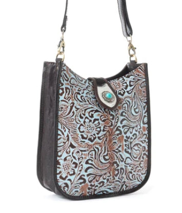 Delilah Creek Embossed Leather Bag Myra Bag