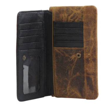 Oak Fire Leather and Hairon Wallet Myra Bag