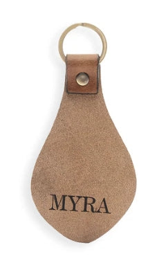 Floral Glimpse Hand-tooled Leather Key Fob Myra Bag