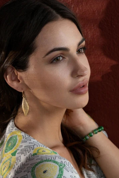 Roman Gold Drop Earrings Myra Bag