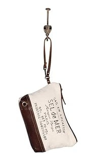 Spunky Canvas & leather Pouch Wristlet Myra Bag