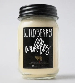 13 oz Mason Jar Candle: Wildberry Waffles