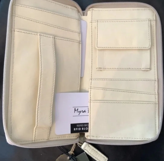 Gold Desire Leather & Hair-On Wallet Myra Bag