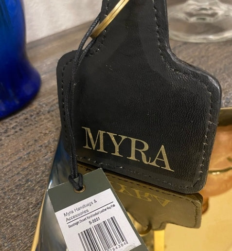 Goodnight Desert Hand-tooled Leather Key Fob Myra Bag