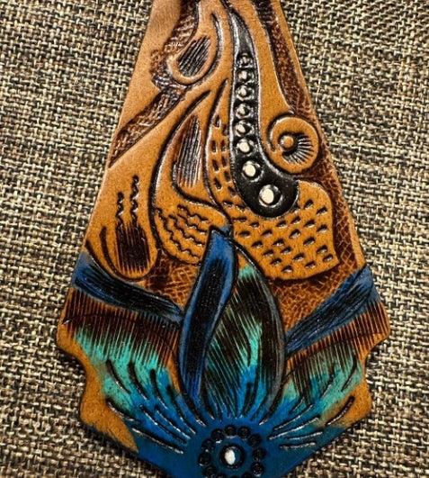 Flowering Love Hand-tooled Leather Key Fob Myra Bag