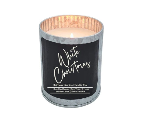 White Christmas Soy Wax Candle Scented Farmhouse Candles