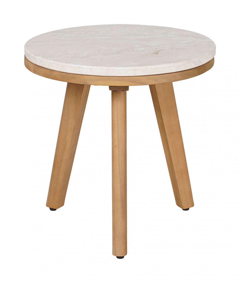 Siro Natural Wodoen Round Side Table