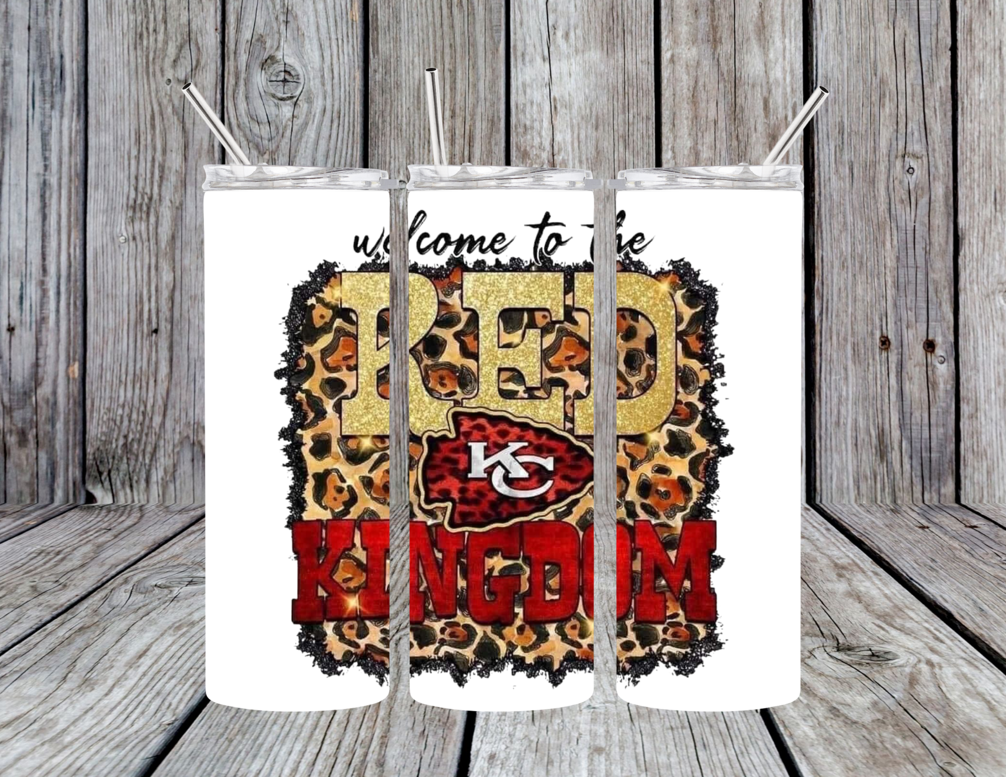 Chiefs, Red Kingdom, Football 20oz Skinny Tumbler