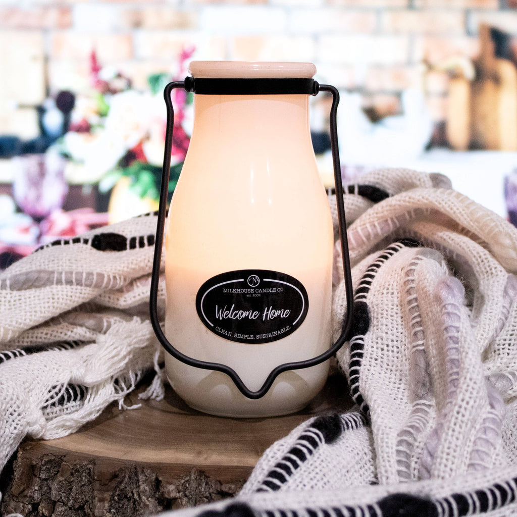 14 oz Milkbottle Candle: Welcome Home