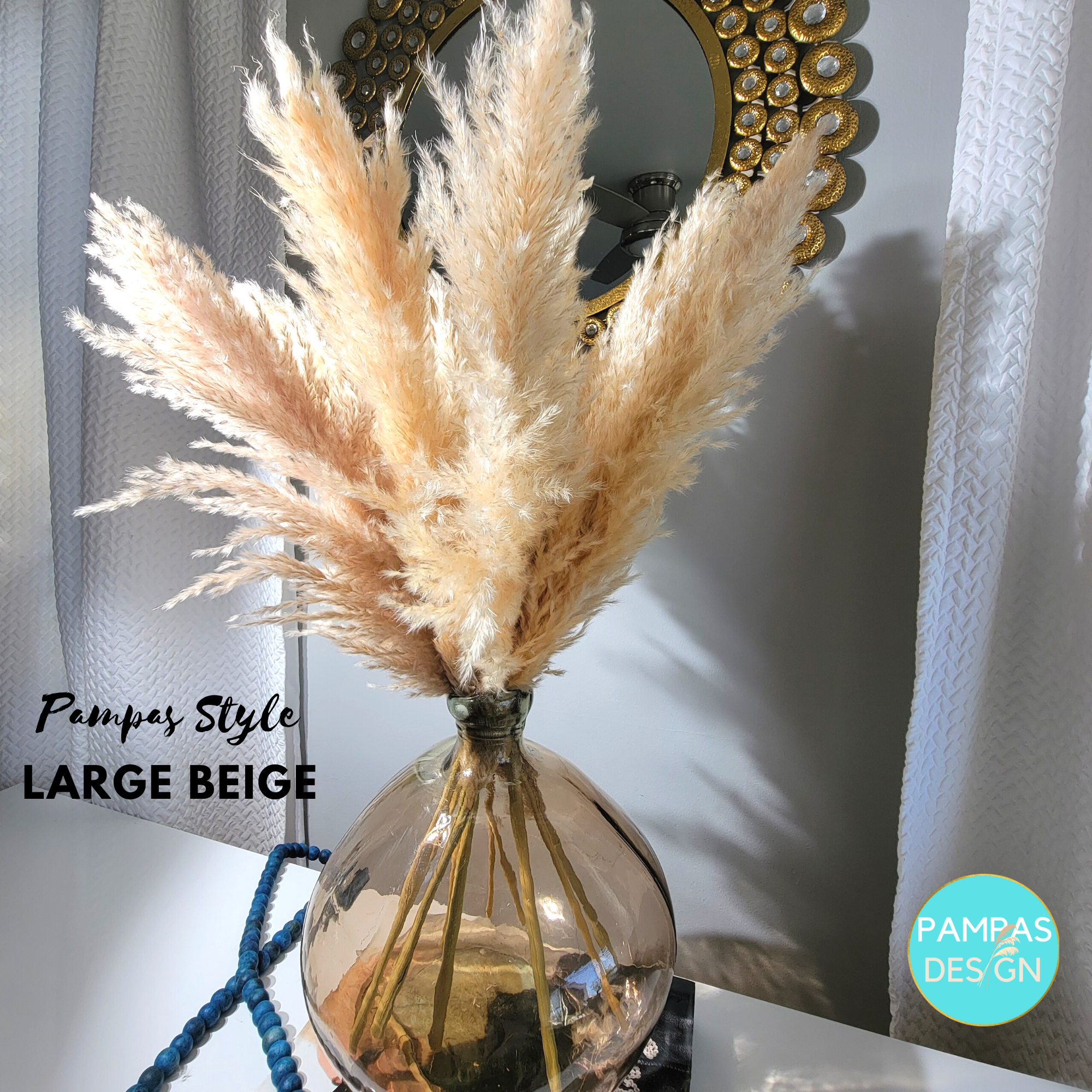 Pampas Grass Large Stem 3.5ft to 4ft Tall Soft and Fluffy