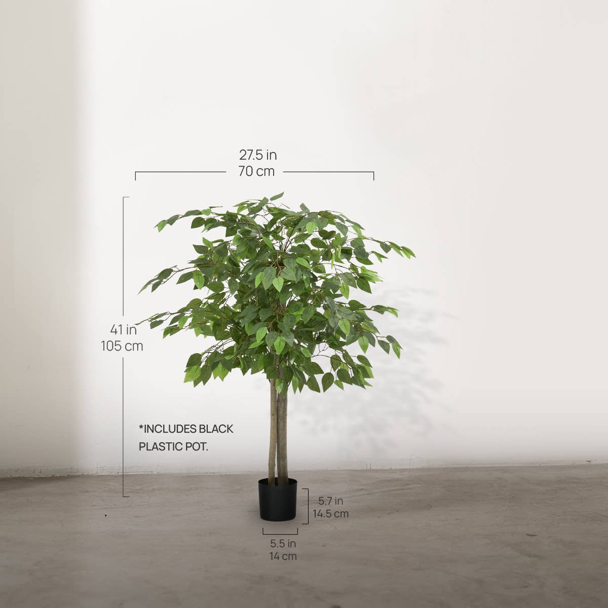 3.5' Artificial Ficus Tree