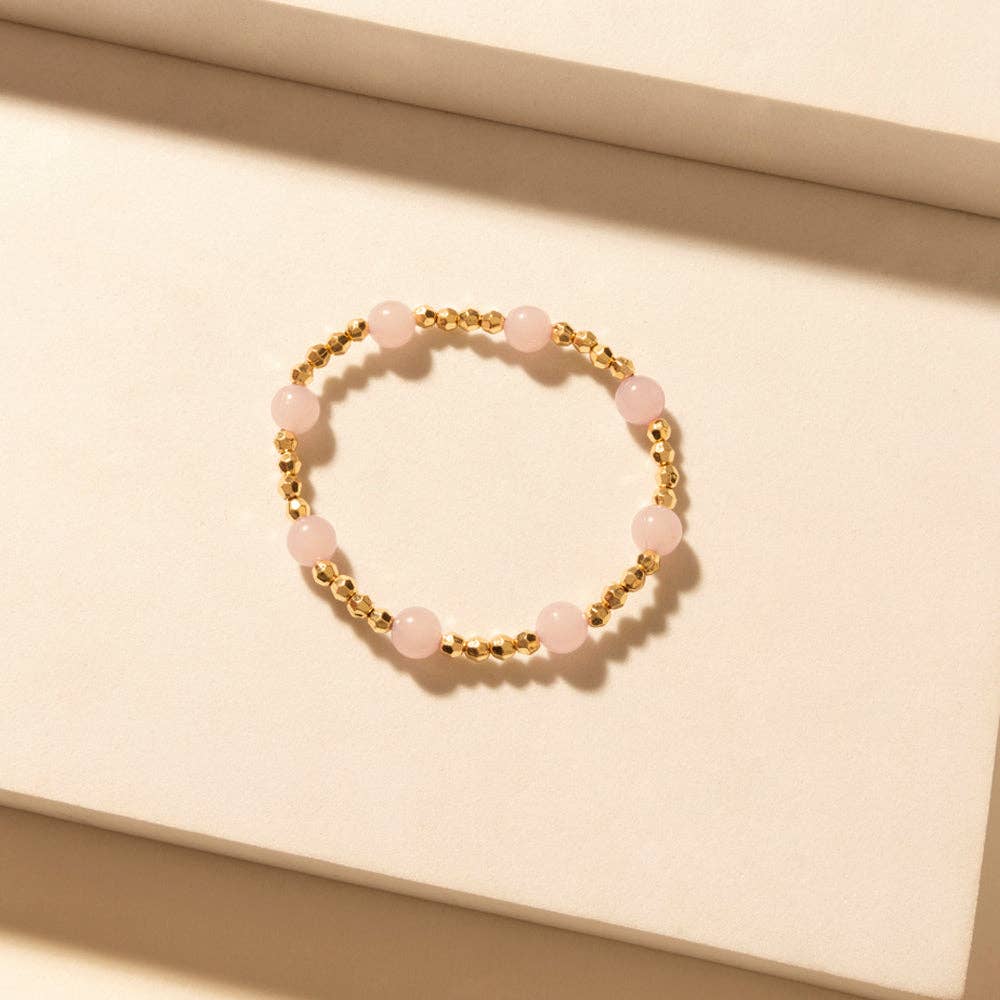 Amethyst Trail Stack Bracelet in Desert Orchid Myra Bag