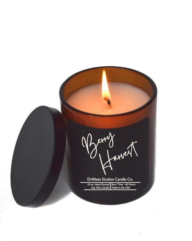 Berry Harvest Soy Wax Glass Candles - Fall Decor