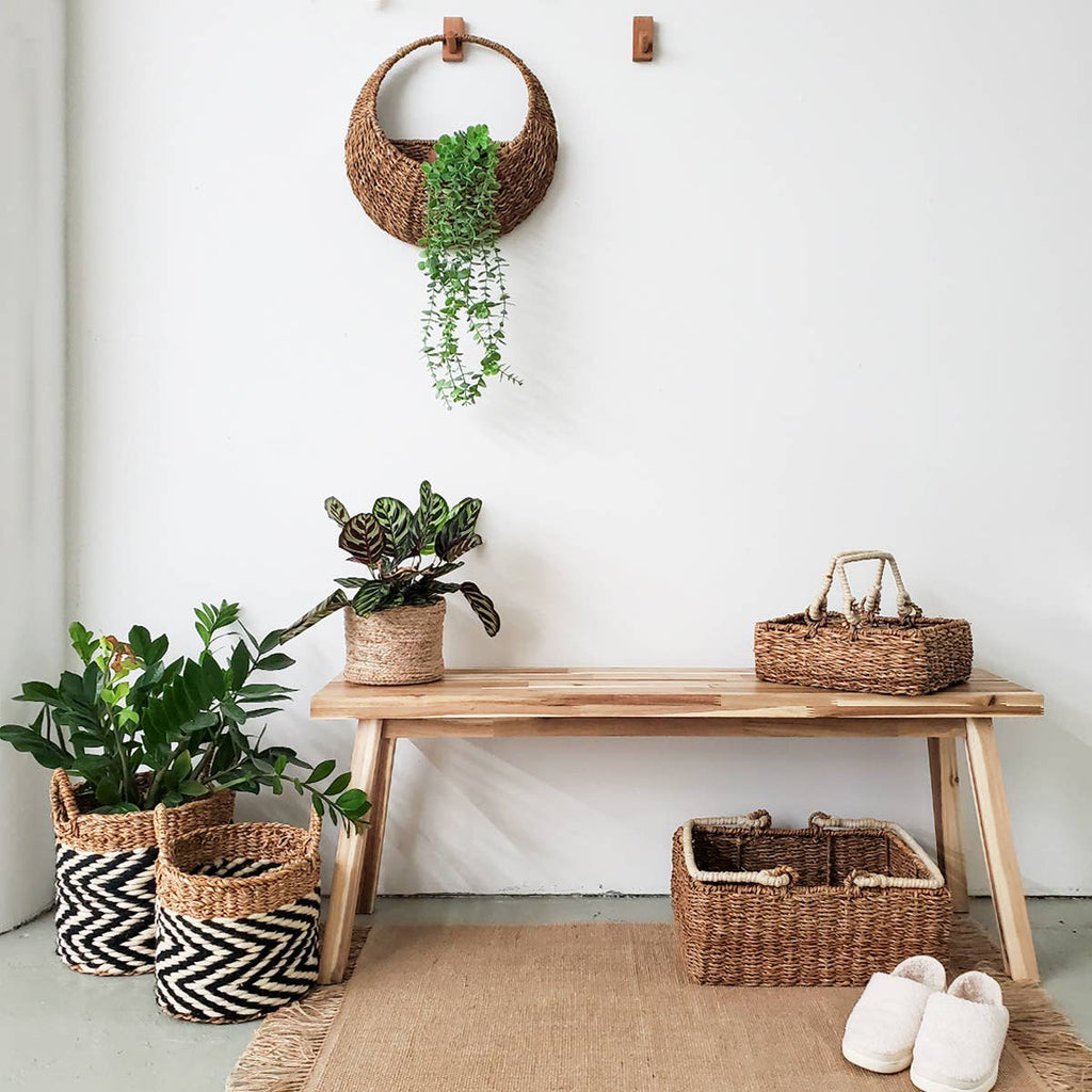 Handwoven Wicker Hanging Basket • Savar Wall Hanging Basket