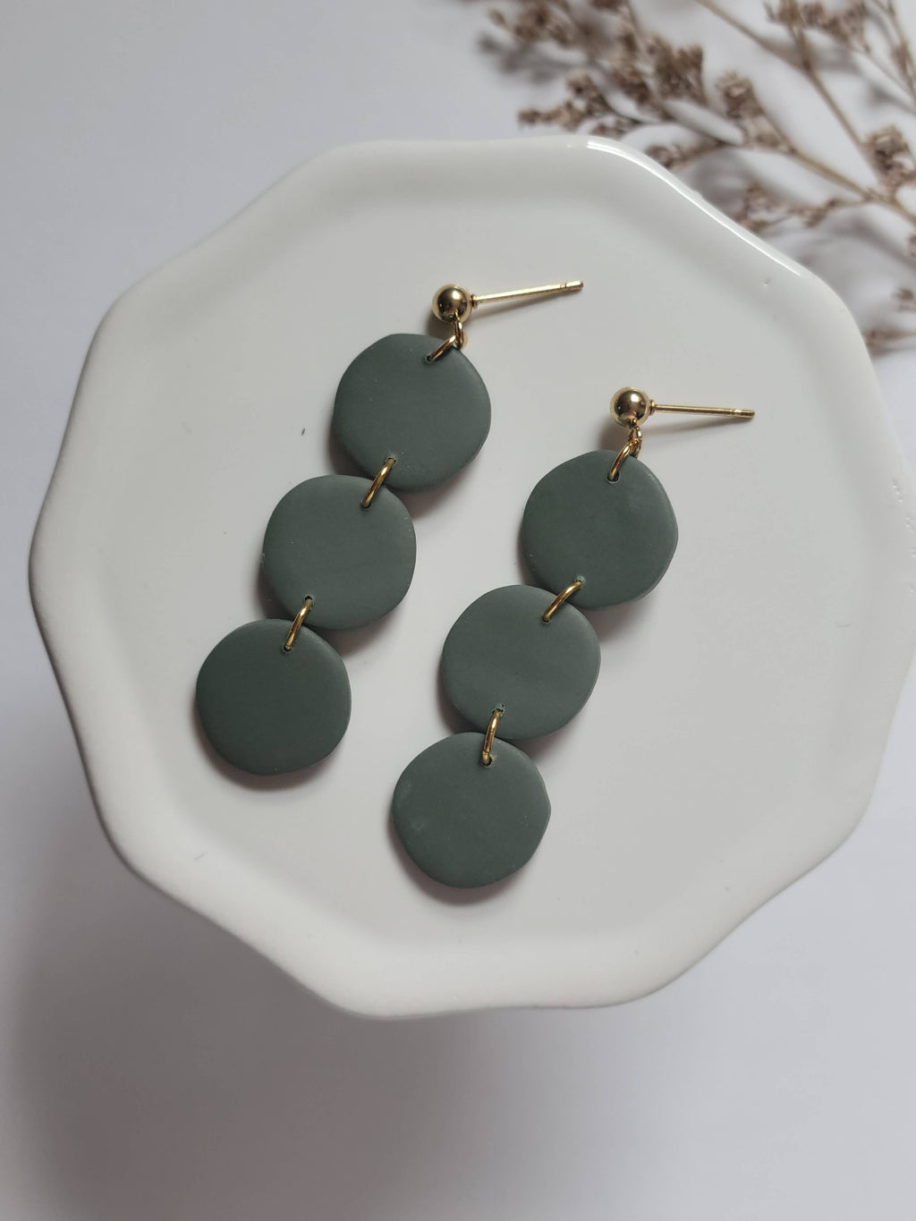 The Stacked Circles- Hypoallergenic Polymer Clay Earrings