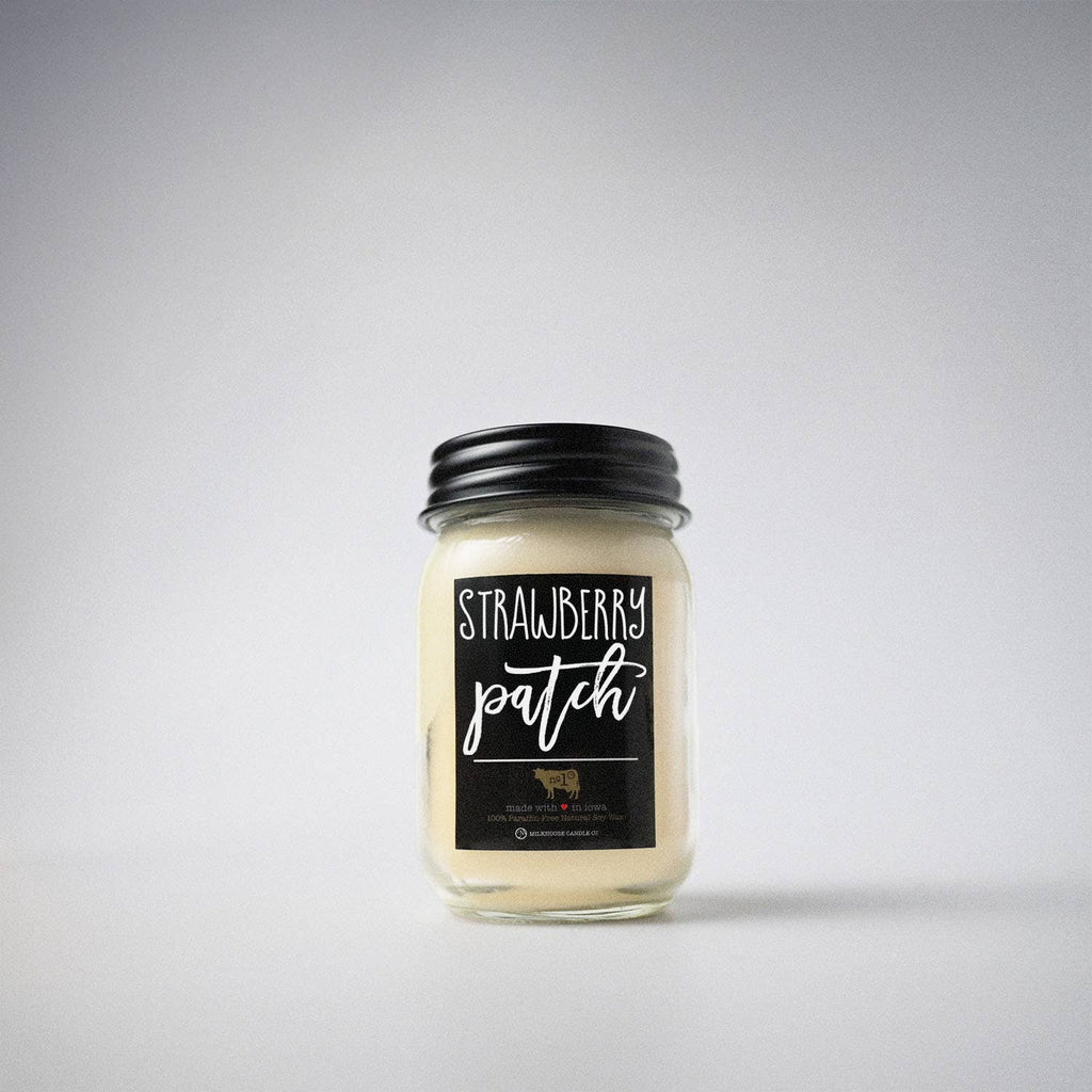 13 oz Mason Jar Candle: Strawberry Patch