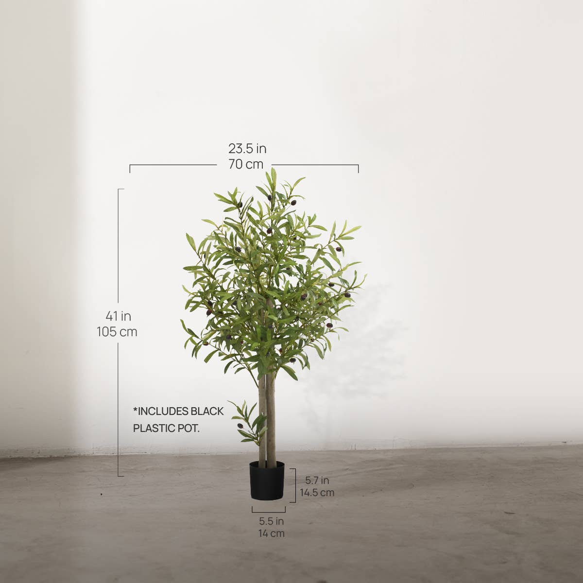 3.5' Artificial Olive Tree