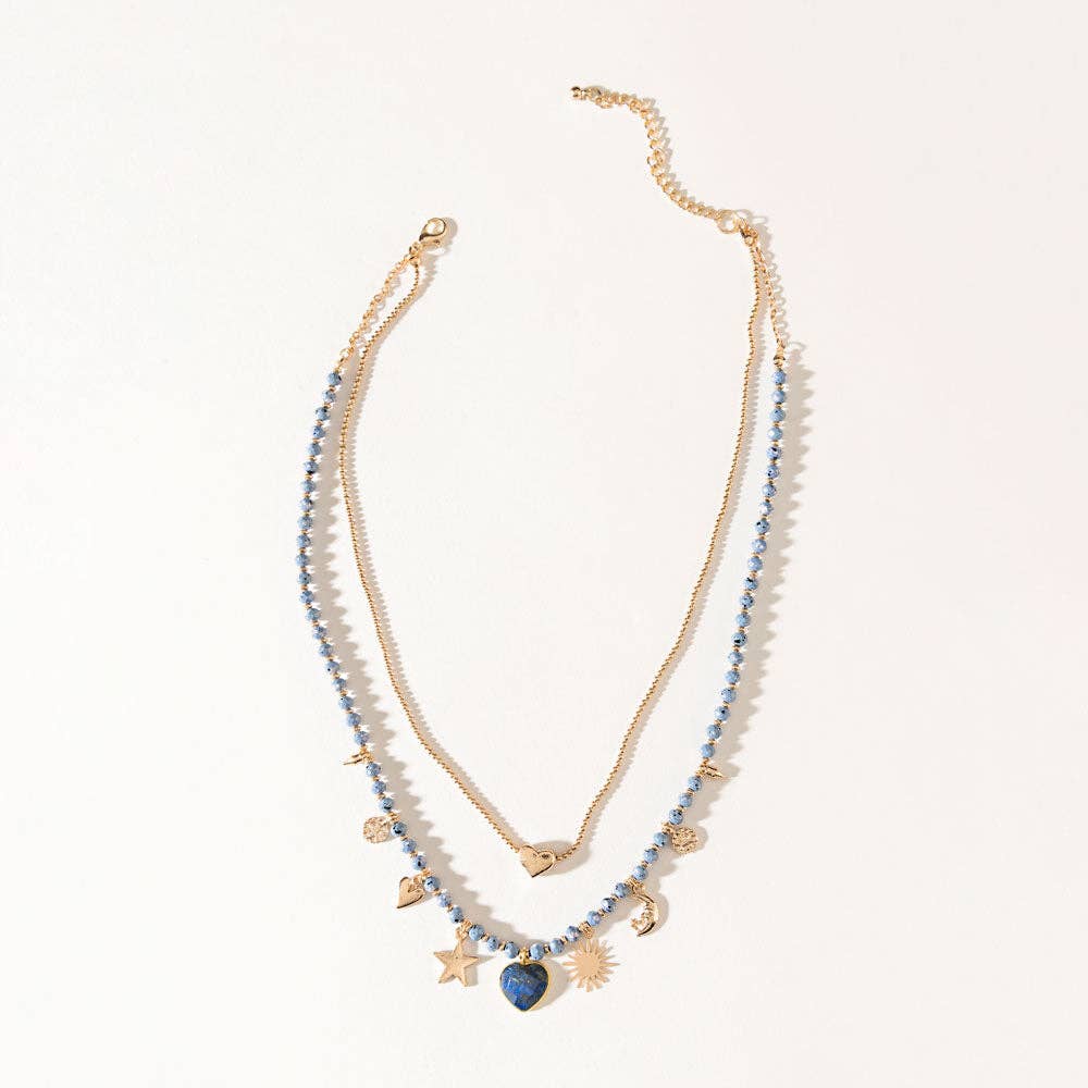 Celeste Charm Necklace in Desert Gold Myra Bag