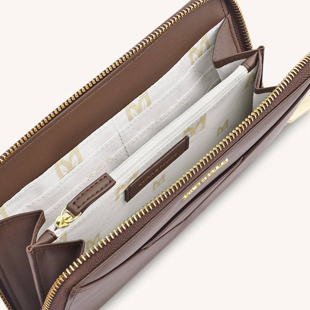 Mira & Moss Corrine Long Wallet - Chocolate Latte
