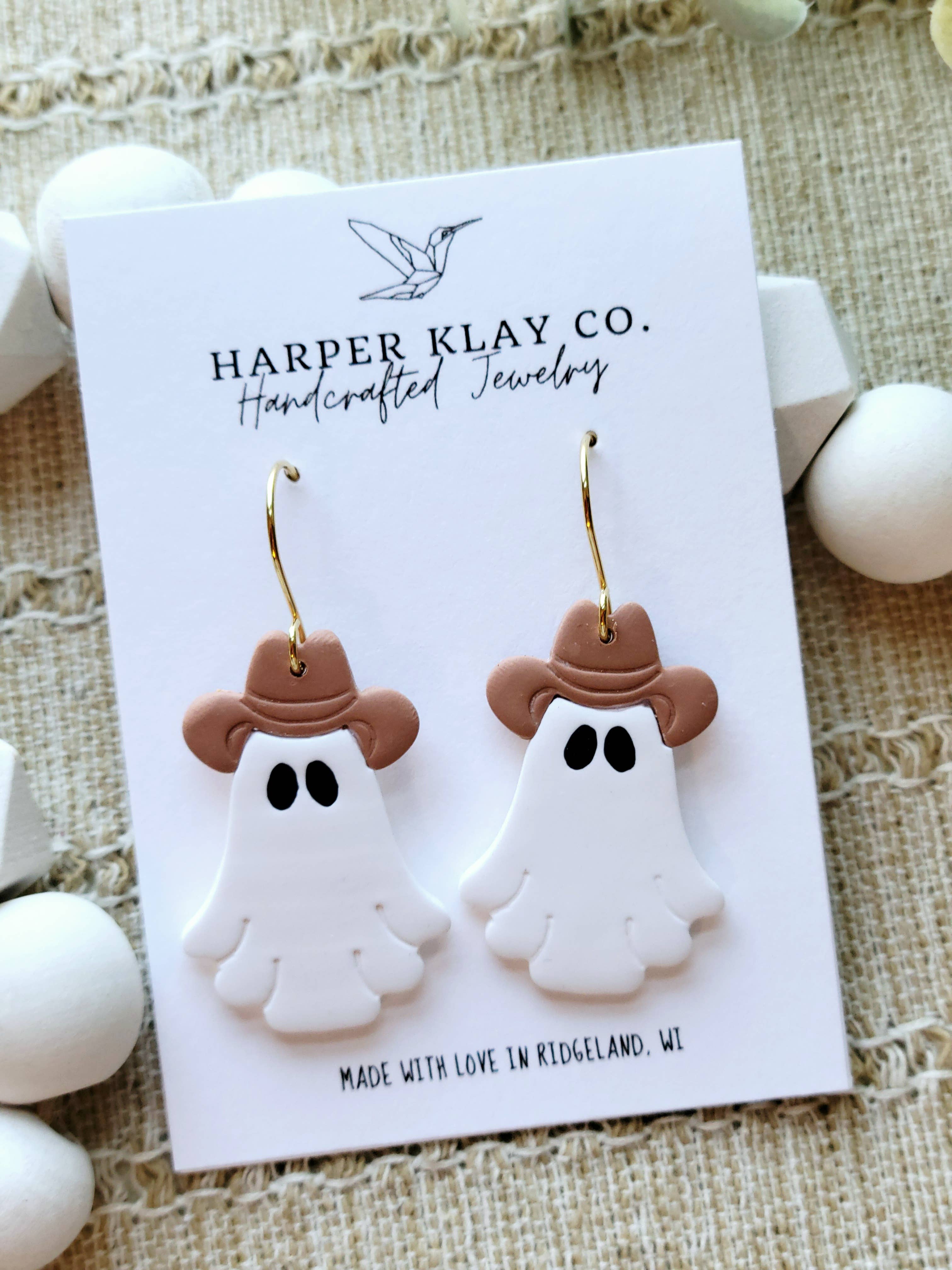 The Cowboy Ghost Clay Earring Set