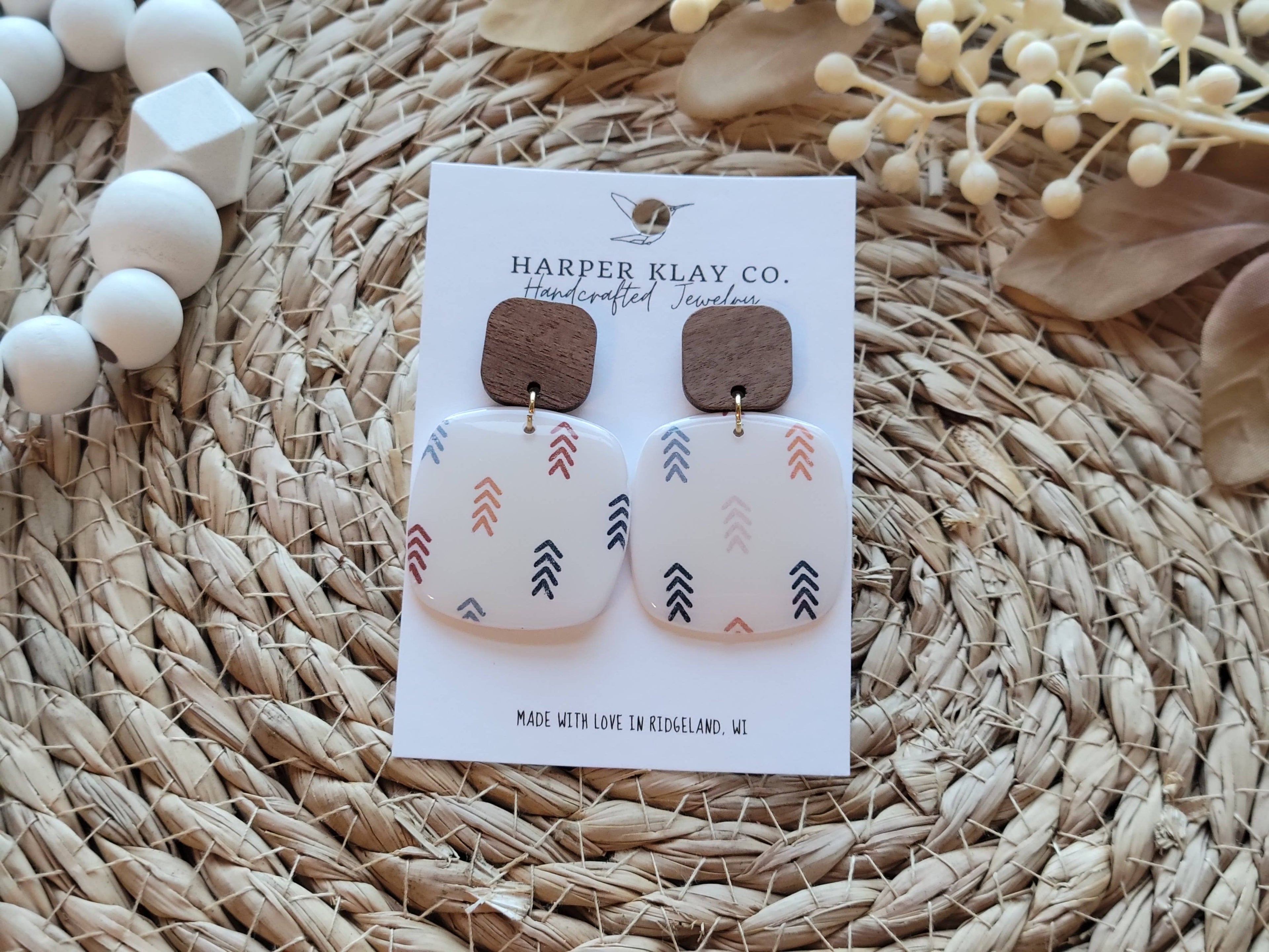 The Boho Arrow Set- Polymer Clay Earrings