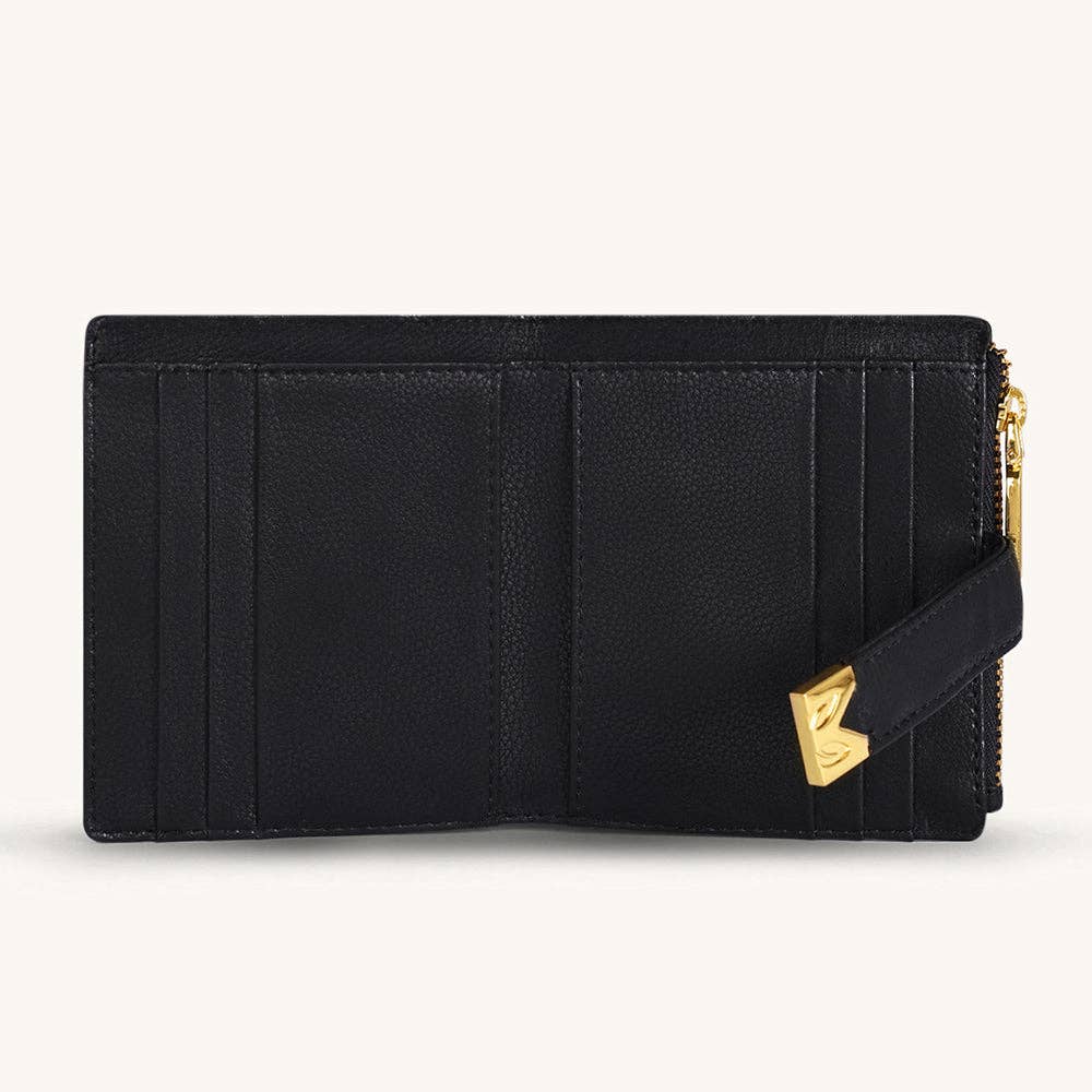 Mira & Moss Regina Compact Wallet - Black